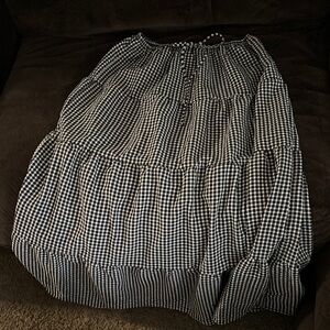 Black and White Gingham Skirt
